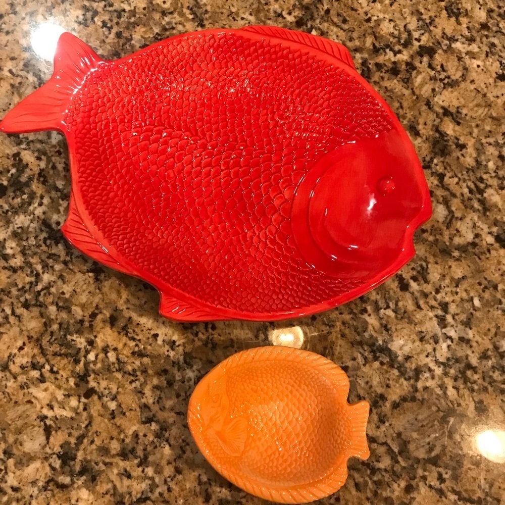 🐟Ceramic Fish Serving Dishes/Decor